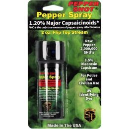 Pepper Shot 1.2% MC 2 oz pepper spray stream flip top