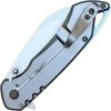 Assisted Open Folding Pocket Knife, Grey Handle w/ Blue Accents