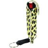 Wildfire 1.4% MC 1/2 oz pepper spray fashion leatherette holster and quick release keychain cheetah black/yellow