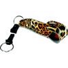 Wildfire 1.4% MC 1/2 oz pepper spray fashion leatherette holster and quick release keychain leopard black/orange
